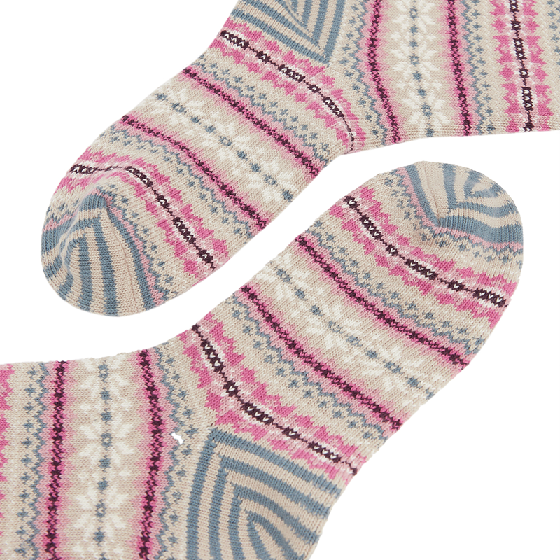 Joules Lucille Fairisle Socks - Oat Fairisle-2